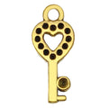 Antique Gold Tone Skeleton Key Charms in Twenty Designs view 8