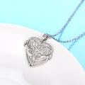 Silver Tone Openwork Double Heart Pendant Necklace view 4