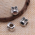 Owl Large Hole Beads in 1 Metal Finish for Jewelry Making view 2