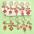Lion Dance Charm Keychains in 10 Pictured Variations for Bags and Keys view 1