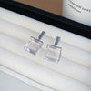Silver Clear Studs