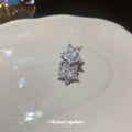 Silver Crystal Star Ear Cuff Statement Ear Jewelry view 2