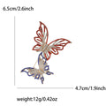 Linked Openwork Double Butterfly Brooch in Four Colorways view 7