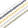 Unwelded Oval Link Jewelry Chain in Four Metal Finishes view 1