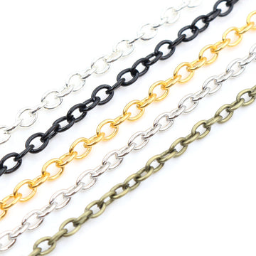 Unwelded Oval Link Jewelry Chain in Four Metal Finishes