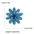 Acrylic Crackle Petal Flower Brooch Eight Colors Metal Pin Brooch view 7