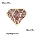 Rhinestone Diamond Shape Brooch Decorative Metal Pin For Jackets And Lapels view 7