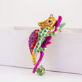 Rhinestone Chameleon Alloy Keychain, Four Color Options view 7