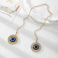 Gold Tone Blue Evil Eye Rearview Mirror Hanging Ornaments in Fifteen Designs view 5