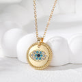 Gold Evil Eye Pendant Necklaces Rhinestone Styles 6 Designs view 6