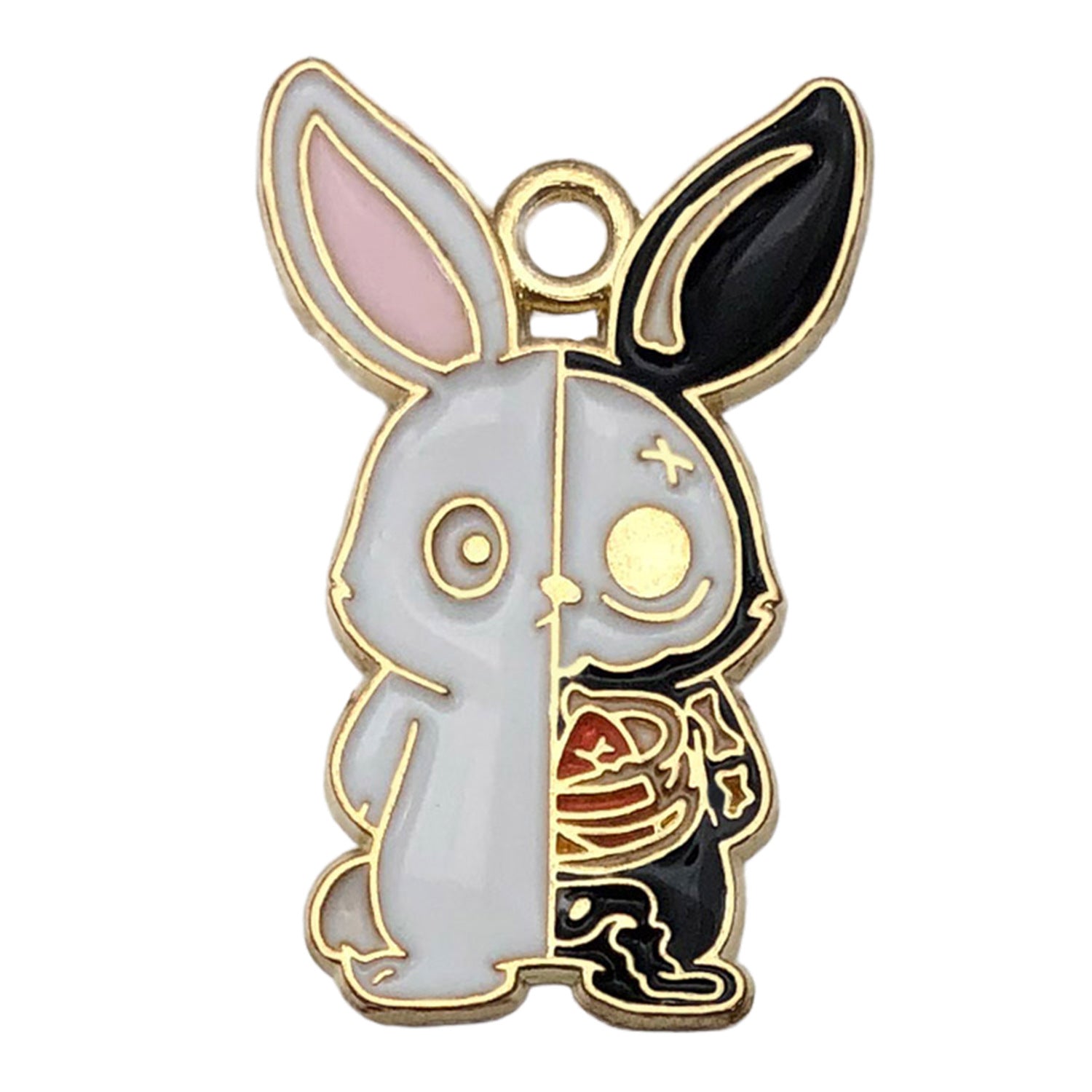Zinc Alloy Halloween Skull Cat Fish Bat Enamel Charm Pendants for DIY Earrings Necklace