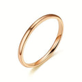 Thin Smooth Band Ring Gold Rose Silver Black Tones Sizes 6-10 view 8