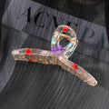 Transparent Resin Colorful Pressed Flower Hair Claw Clip view 4