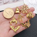 Matte Gold-Tone Halloween Theme Metal Charms with 25 Listed Options view 4