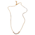 Gold Tone Pearl Necklace Mix Curved Bar Station Cluster Styles view 5