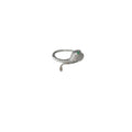 Silver Tone Clear Stone Swan Shape Open Adjustable Ring For Women view 5
