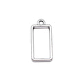 Open Rectangle Resin Frame Charms in 4 Finishes for Jewelry Making view 3