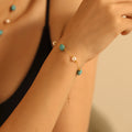 Gold Chain Stone Chip Station Necklaces Bracelets 20 Colors view 7