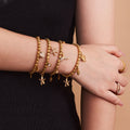 Marine and Heart Crystal Charm Bracelets in Gold Tone view 4
