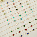 Faceted Glass Heart Earrings Necklaces Bracelets Gold Silver Multicolor view 3