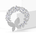 Crystal Butterfly Wreath Brooch In 4 Color Variants view 4
