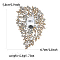 Large Teardrop Crystal Leaf Brooch in Nine Colorways view 6