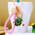 Jeweled Napa Cabbage Keychains with Braided and Bare Wrist Loops view 10