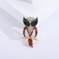 Enamel Owl Brooch In 2 Styles With Enamel And Crystal Details view 3