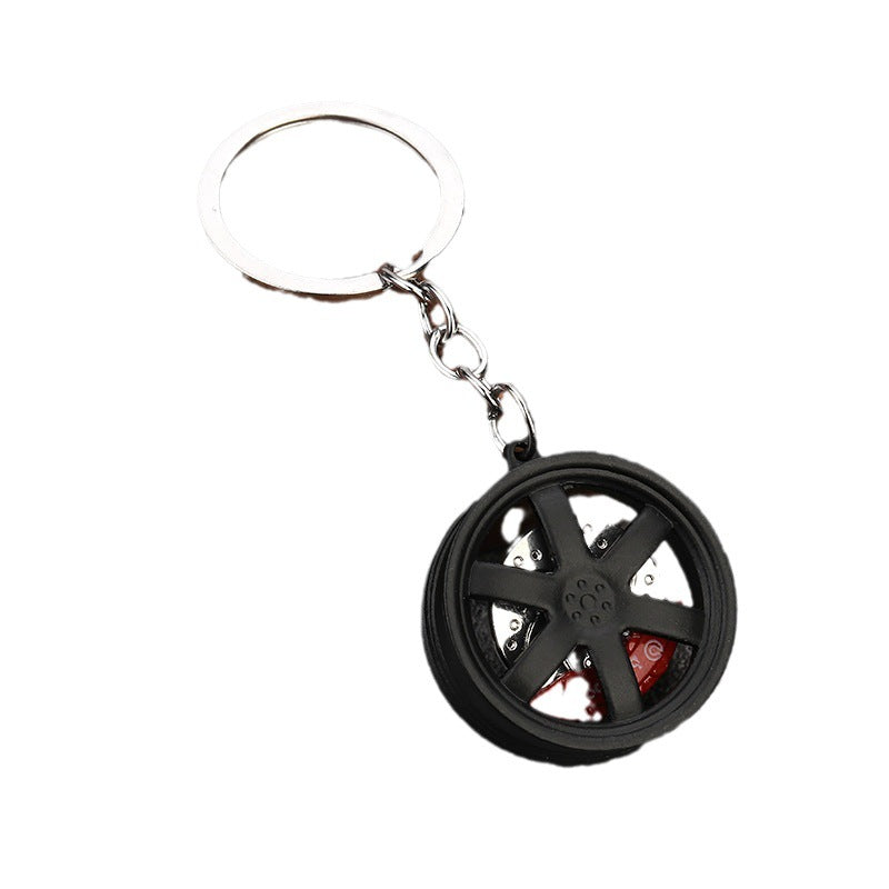 Metal Wheel Hub Brake Caliper Keychain Car Accessory Gift