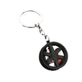 Metal Car Wheel Keychain with Brake Disc Detail, Seven Colors view 5