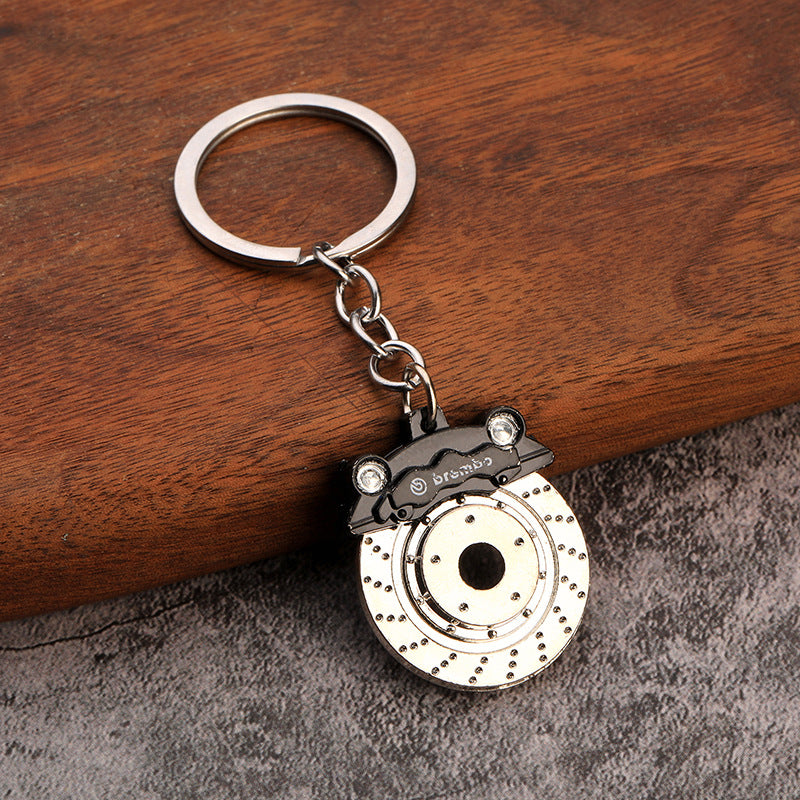 Turbo Gear Shift Wheel Brake Disc Shock Caliper Metal Keychain