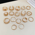 Gold Silver Mixed Open Ring Sets Seashell Crystal Styles view 7