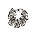 Black Beaded Fan Pearl Necklace And Matching Bracelet view 5