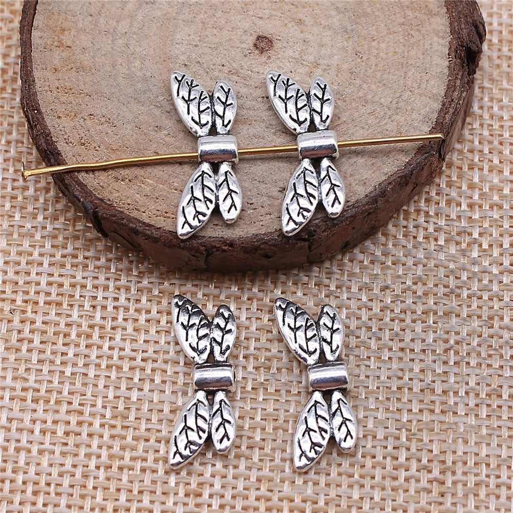 22x8mm 1.1g Multicolor Zinc Alloy Butterfly Wing Beads for DIY Jewelry Making