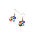 Colorful Enamel Tropical Fish Drop Earrings Gold Hooks 9 Styles view 5