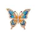 Red Gold Tone Butterfly Crystal Enamel Two Designs Metal Brooch Pin view 6