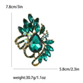 Teardrop Crystal Swirl Brooch with Faceted Stones for Jackets and Scarves view 6