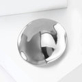 Irregular Round Liquid Metal Brooch In Silver And Gold Tones view 4