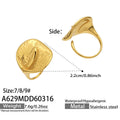 Textured Gold Tone Statement Rings in Three Sculptural Designs view 6