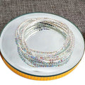 Single Row Stretch Crystal Bracelets Silver 8 Colors view 3