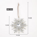 Silver Rhinestone Snowflake Hanging Ornaments Metal Cord view 5