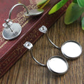 Stainless Steel Round Bezel French Hook Earrings in Two Sizes view 3