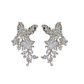 Silver Tone Butterfly Crystal Ear Jewelry with Long Fringe view 5