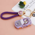 Jeweled Convertible Car Keychains in Four Colors with Braided Loops view 8