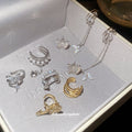 Butterfly Pearl Ear Cuffs In Six Silver And Gold Tone Styles view 3