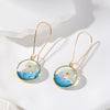 Blue Glitter White