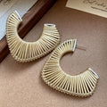 Wrapped Cord C Hoop Stud Earrings in Five Colors Jewelry Pair view 9