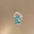 Resin Flower Clear Bead Stretch Ring Purple Or Blue view 7