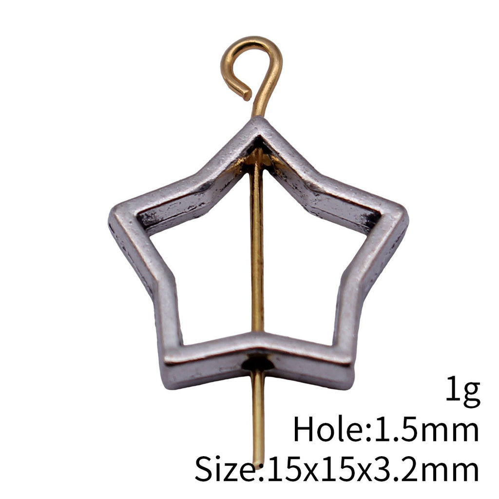15x15x3.2mm 1g Antique Silver Zinc Alloy Five Point Star Spacer Beads for Bracelet Jewelry Making