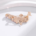 Peacock Crystal Metal Brooch Pin 4.9 x 3.3 cm for Jackets and Lapels view 4